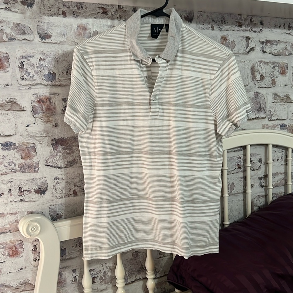 Grey Armani Exchange Polo
